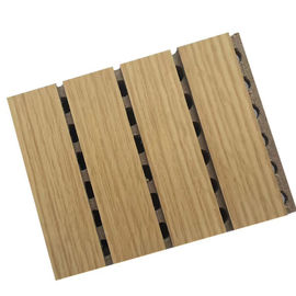 تخفيض الضوضاء خشبية مخدد لوحة الصوتية، لوحات الخشب للجدران والسقوف