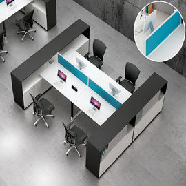 طاولة مكتب قياسية مقاومة للمياه مع درج اثنان - ستة مقسمات مكتبية