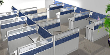 المعاصرة الأثاث وحدات التقسيم Cubicle Office Workstation لمدة 6 مقاعد