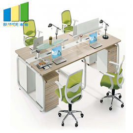 أثاث المكاتب الحديثة أقسام مع الصلب الساق / بو سطح الطاولة
