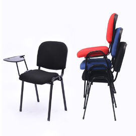 كرسي مكتب مريح أزرق ، غرفة اجتماعات أو كراسي غرفة زيارة بدون عجلات