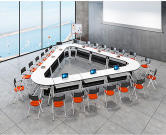 طاولة خشبية قابلة للطي المتداول غرفة الاجتماعات / أثاث المكاتب المدرسية