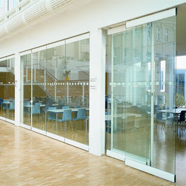 انزلاق جدران الجدران قسم الزجاج أعلى وأسفل التقسيم الزجاج فرملس المنقولة للشرفة