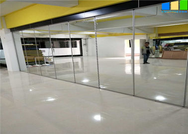مرآة سطح عازلة للصوت لوحة متحركة قابلة للطي جدار التقسيم لغرفة الرقص الصالة الرياضية
