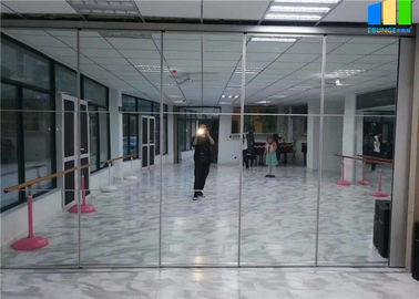 مرآة سطح عازلة للصوت لوحة متحركة قابلة للطي جدار التقسيم لغرفة الرقص الصالة الرياضية