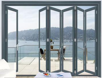 أبواب EBUNGE الخارجية مزدوجة الزجاج المزجج قابلة للطي باب التقسيم السكنية أو التجارية