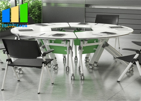 غرفة اجتماعات قابلة للطي مكتب طاولة تدريب مكتب قابلة للطي مع عجلات