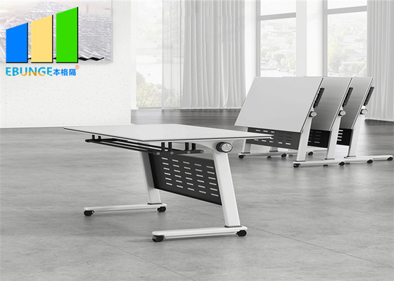 طاولة مكتب متنقلة قابلة للطي قابلة للطي مع طبقة تخزين