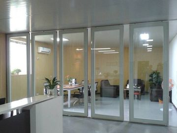 سبوتليس غرفة الفواصل / الألومنيوم الإطار انزلاق الزجاج التقسيم جدار للمكتب