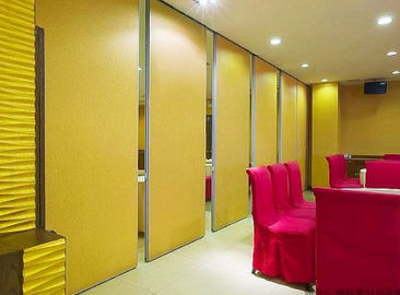 الجدران المنقولة الصفراء المنقولة ، فندق غرفة المؤتمر أبواب منزلقة قابلة للطي التقسيم