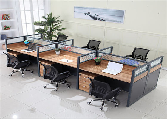 كرسي مكتب شبكي من نوع MFC حديث مع عجلات طاولة مكتب 4 مقاعد