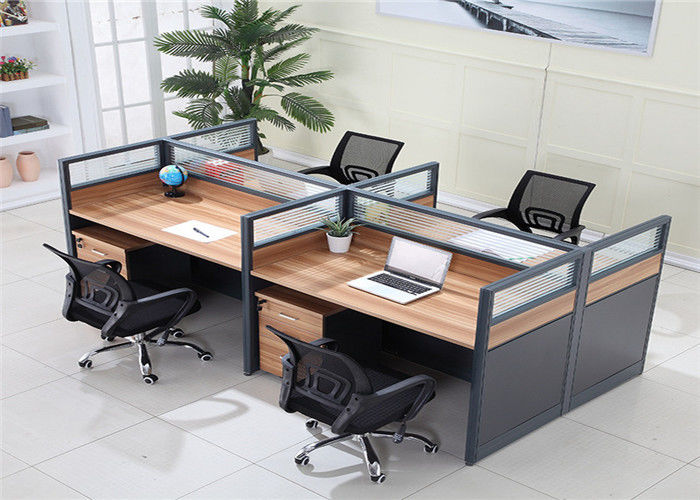 كرسي مكتب شبكي من نوع MFC حديث مع عجلات طاولة مكتب 4 مقاعد